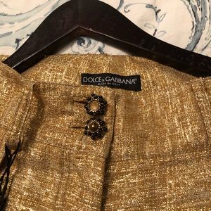 Dolce & Gabbana Gold Lame Pants